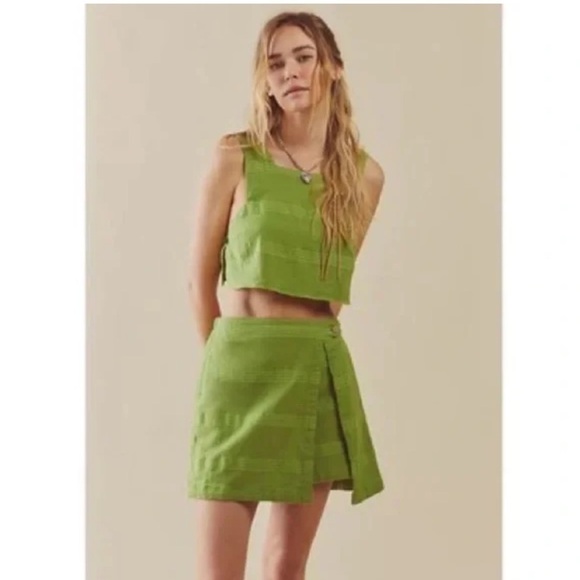 Free People Dresses & Skirts - Free People Ain't Nothin' Like It Skort Endless Summer 2 pc set Wrap Textured XS